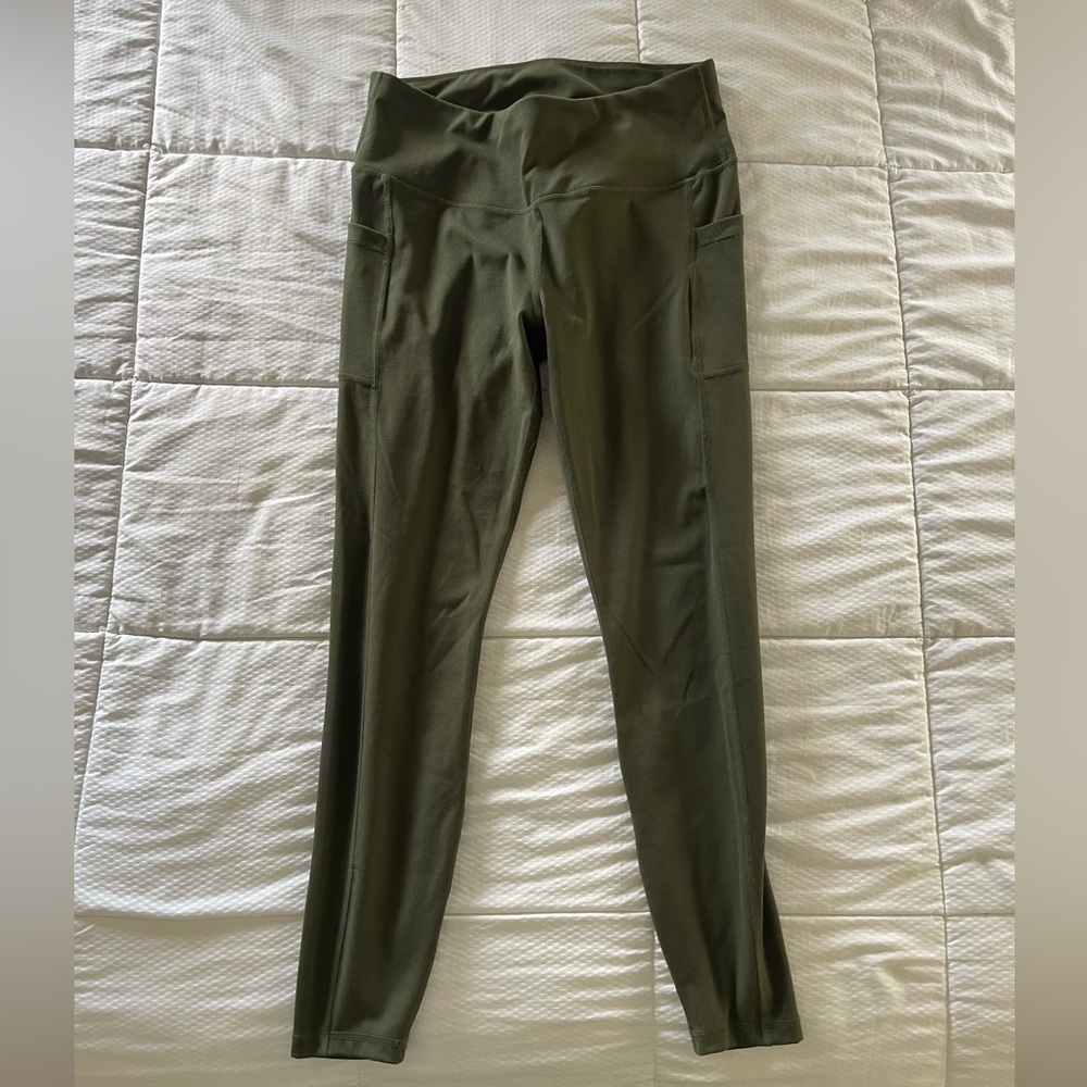 Olive Green Pocket Leggings